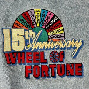 Las Vegas Hilton 15th Anniversary Wheel of Fortune Denim Jacket Large Embroidery